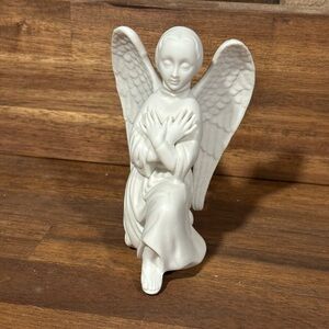 Cybis - White Bisque Figurine- Kneeling Angel- Produced In 1950’s-60’s - Marked